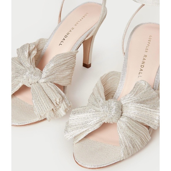 Loeffler Randall Shoes - Loeffler Randall Zinnia Shimmer Pleated Bow Sandal in Size 10